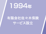 1994年　有限会社佐々木保険　サービス設立